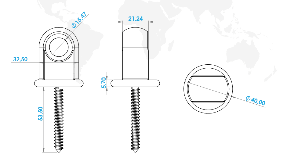 Isolador Tipo Olhal Pimentão miniatura 3