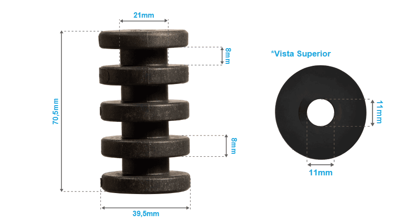 Isolador Roldana miniatura 2