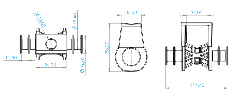 Supa 4 ranhuras suporte de ancoragem miniatura 4
